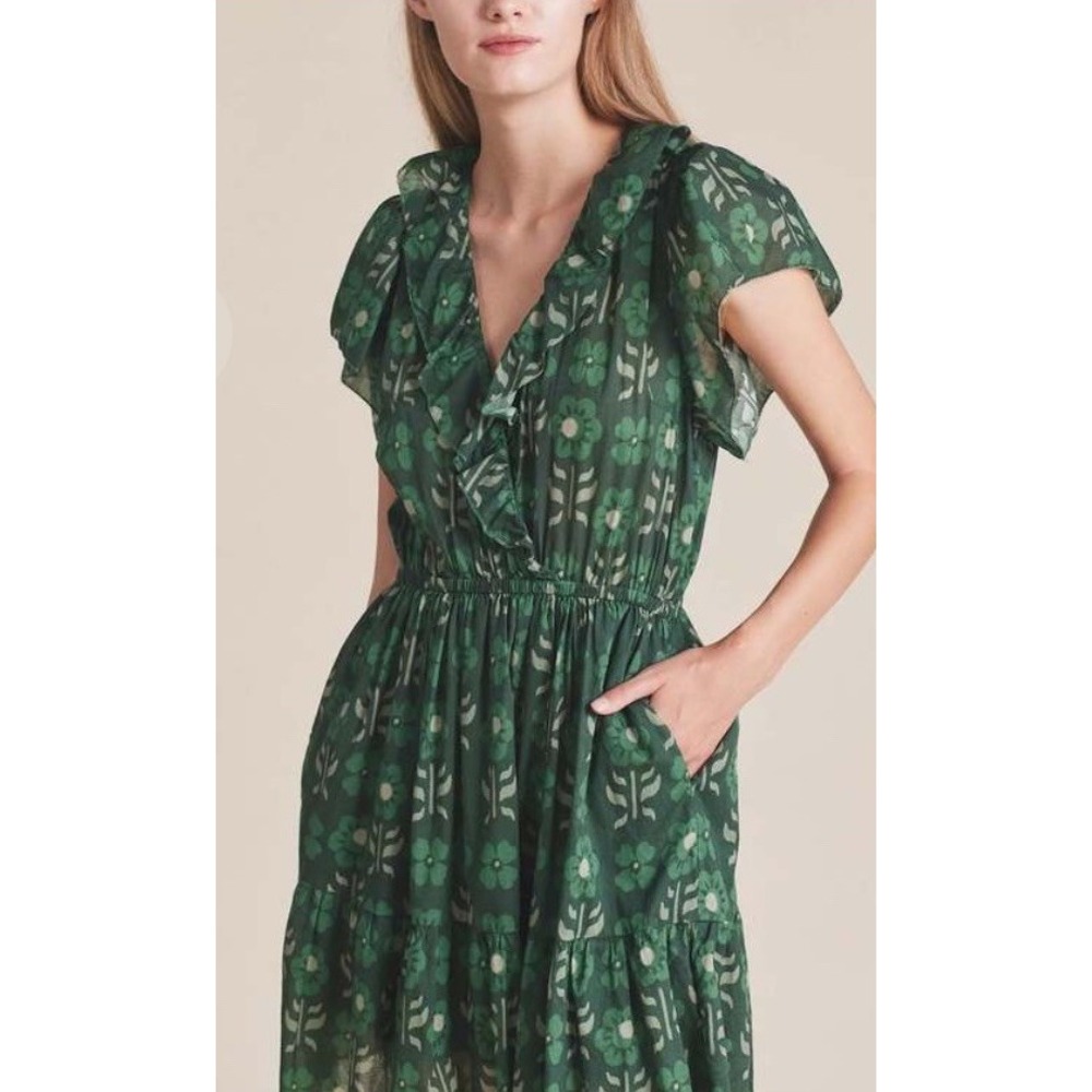 Trovata Birds of Paradis Mini Dress Marcella Clover Patch Size XS Romantic